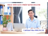 Bảng giá thay đổi giấy phép